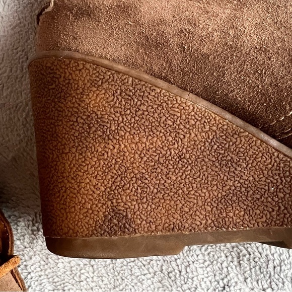 Sperry Top-Sider Stella Prow Lace-Up Wedge Chukka Ankle Boot Suede Leather Taupe - Picture 8 of 17